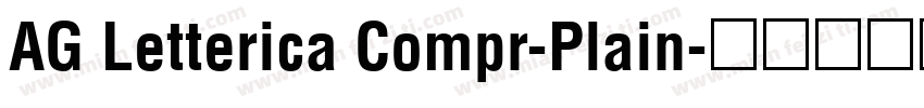 AG Letterica Compr-Plain字体转换